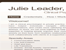 Tablet Screenshot of julieleader.com
